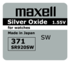 10 x MAXELL Uhrenbatterie Knopfzelle 371 Silver Oxide 1,55 V