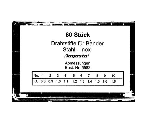 60 x Augusta Uhrenarmband Stifte Drahtstifte (Ø 0,8 - 1,8 mm)