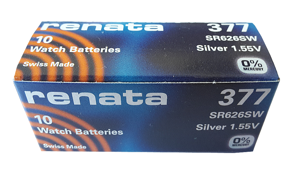 10 Stück Renata Uhrenbatterien 377 