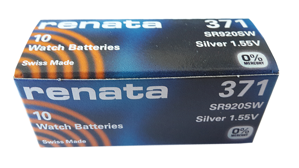 Renata 371 Silberoxyd Knopfzelle SR920SW Batterie Swiss Made 1,55 V 