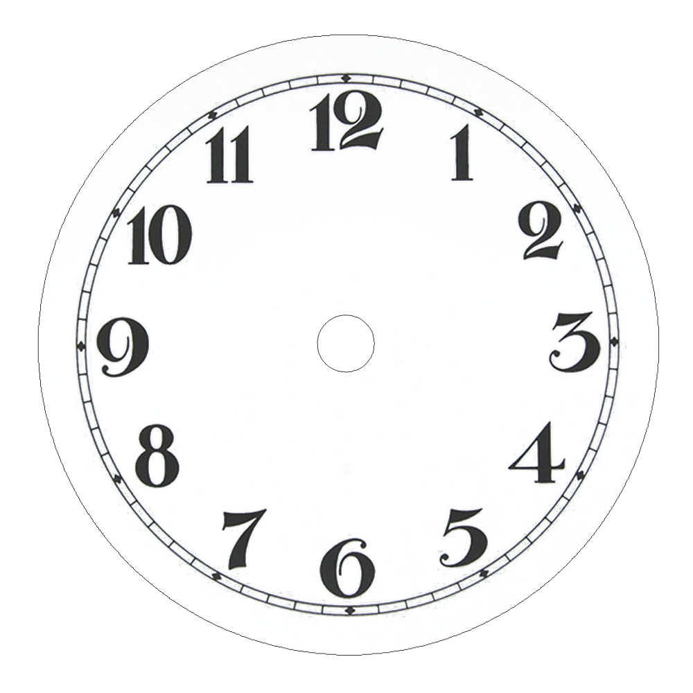 Zifferblatt Aluminium für Uhren Wanduhren arabische Zahlen