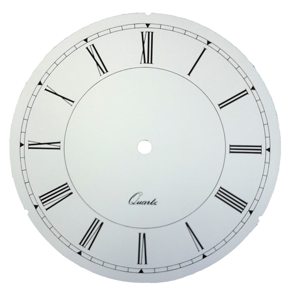 Details about   ONE GILBERT PAPER DIAL 5 INCH TIME TRACK ROMAN NUMERAL WHITE DIAL 