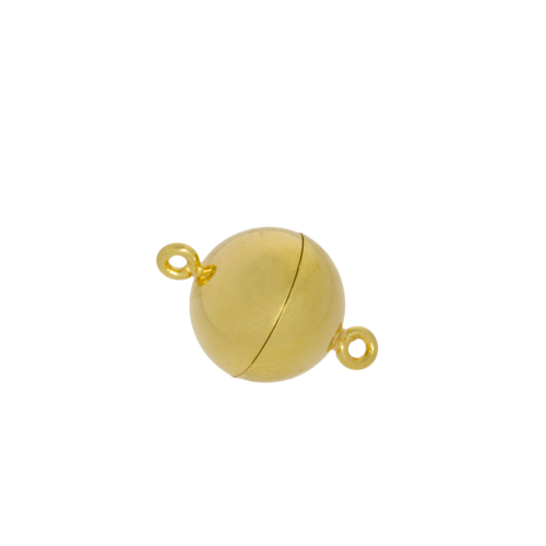 AUGUSTA Magnetic Clasp Ball Polished Gold-Plated Ø12mm