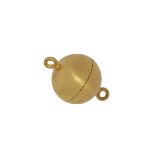 AUGUSTA Magnetic Clasp Ball Silver Gold-Plated Satined Ø10mm