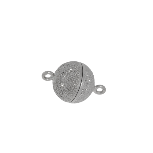 AUGUSTA Magnetic Clasp Ball Silver Rhodium Diamond-Coated Ø12mm